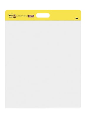 Post-it Super Sticky Wall Easel Pad, 20" x 23", 20 Sheets/Pad, 2 Pads/Pack (566)