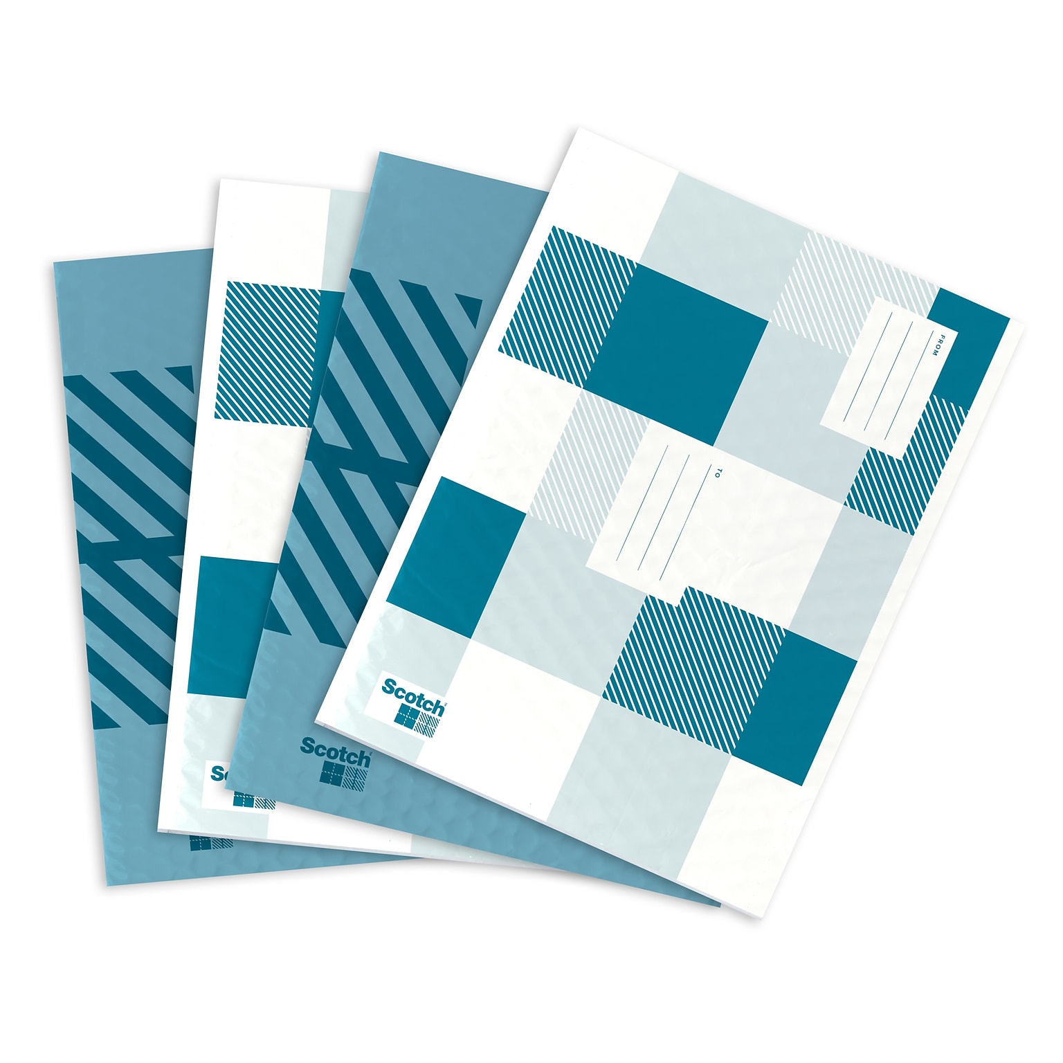 Scotch 10.5 x 15 Self-Sealing Bubble Mailer, #5, Blue, 4/Pack (8915DB-5-4)