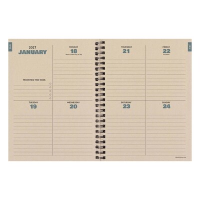 2027 TF Publishing Stampede 6.5" x 8"  Weekly & Monthly Standard Planner, Paperboard Cover, Multicolored (27-9204)