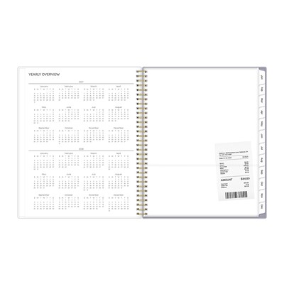 2027 Blue Sky Tula 8.5" x 11" Calendar Year Weekly & Monthly Planner, Plastic Cover (143971-27)