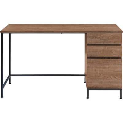 Lorell SOHO  55 W Desk with Side-Drawers, Walnut (LLR97615)
