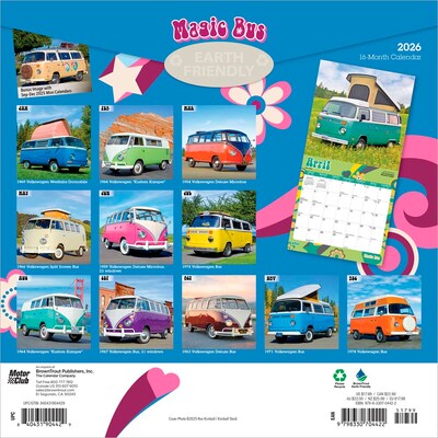 2026 BrownTrout Magic Bus 12 x 12 Monthly Wall Calendar (9798330704422)