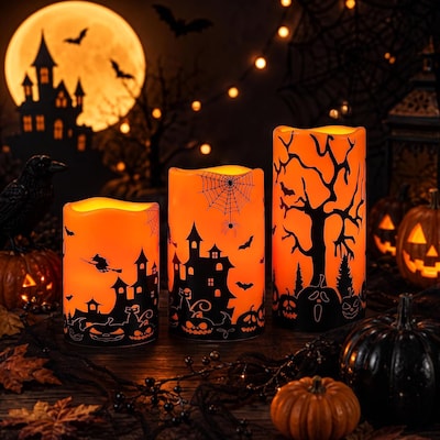 Halloween LED Candle Set of 3