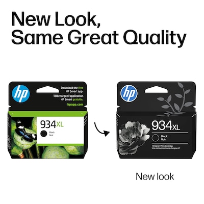 HP 934XL Black High Yield Ink Cartridge, Prints Up to 1,000 Pages (C2P23AN#140)