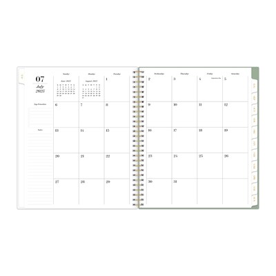 2025-2026 Blue Sky Sincerely Jules Water Stripes 8 x 10 Academic Year Monthly Planner, Plastic Cov