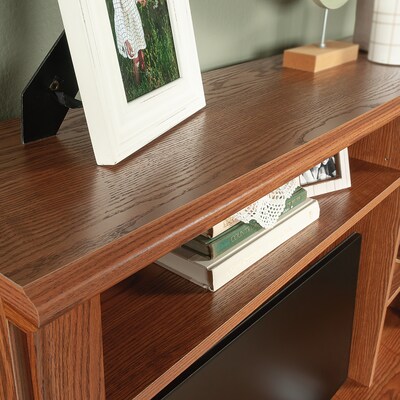 Sauder Select 43"W Computer Desk with Hutch, Carolina Oak (401353)