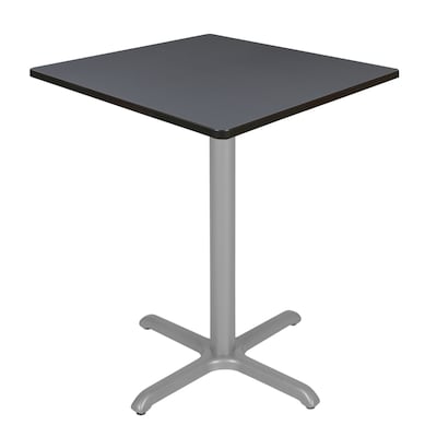 Regency Cain Square Laminate Cafe High X Base Table, 36D x 36W, Grey (TCB3636GYGY)