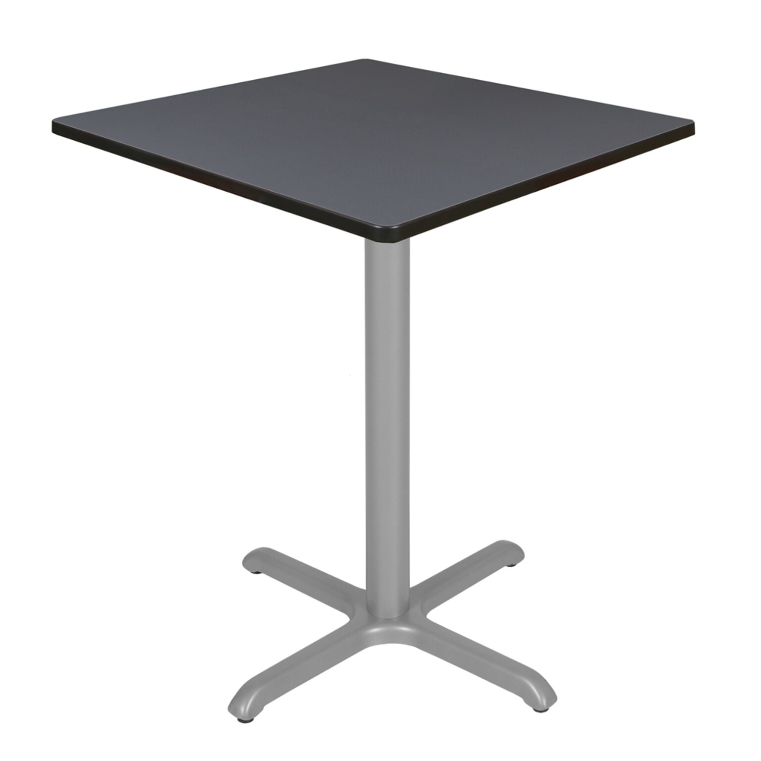 Regency Cain Square Laminate Cafe High X Base Table, 36D x 36W, Grey (TCB3636GYGY)
