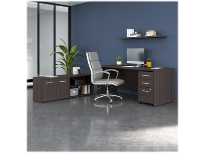 Bush Business Furniture Studio C 72W Office Desk with Storage Return and Mobile File Cabinet, Storm