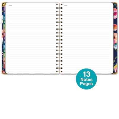 2026-2027 Excello Brands 8.5" x 11" Academic Weekly & Monthly Planner, Paperboard Cover, Navy Floral (FSHN-AY26-8511-84)