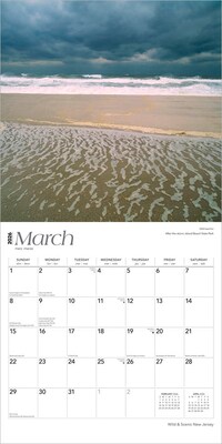 2026 BrownTrout New Jersey Wild & Scenic 12" x 12" Monthly Wall Calendar (9798330704842)