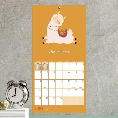 2027 TF Publishing Puns 7" x 7" Monthly Wall Calendar, Multicolored (27-2110)