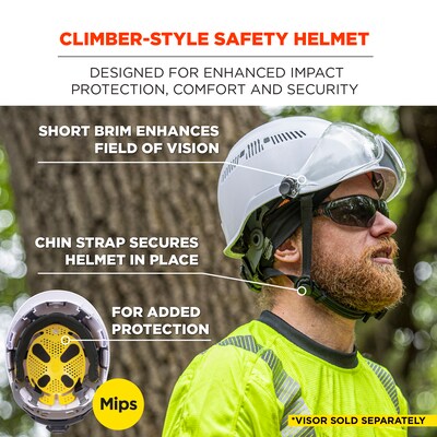 8975-MIPS  White Safety Helmet + MIPS Technology