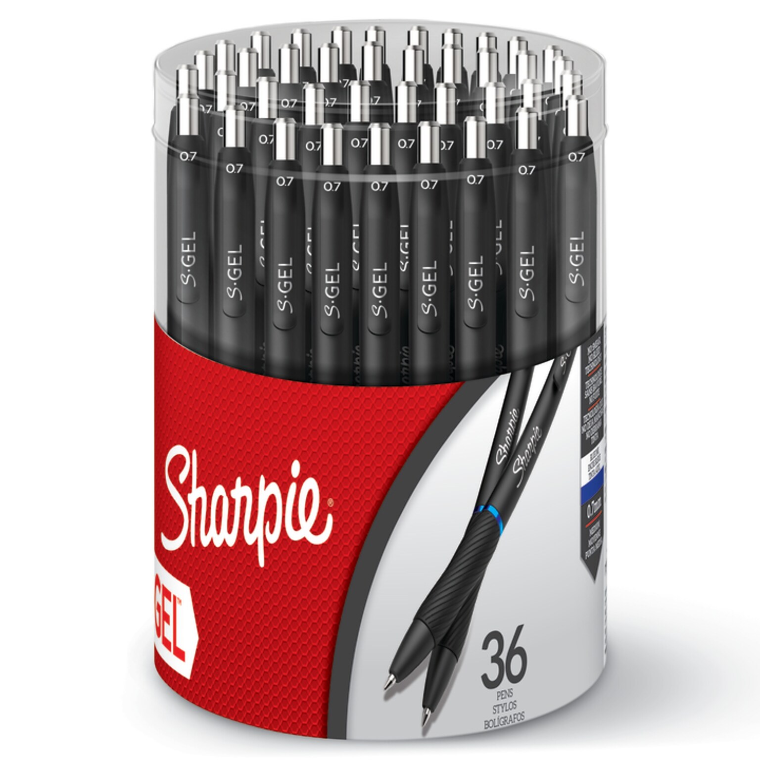 Sharpie S-Gel Retractable Gel Pen, Medium Point, 0.07mm, Blue Ink, 36/Pack (2208552)