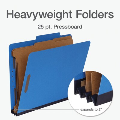 Pendaflex Classification Folder, 2-Dividers, 2 1/2" Expansion, Letter Size, Assorted Colors, 10/Box (24025)
