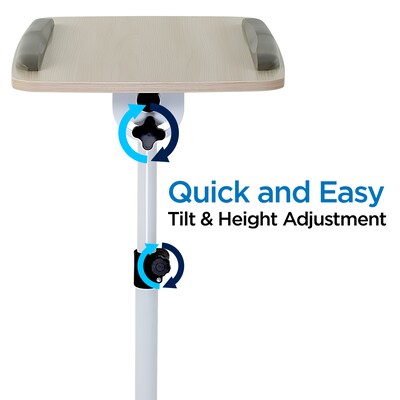 Mount-It! Rolling Height Adjustable Bedside Cart with Lockable Wheels (MI-7946)