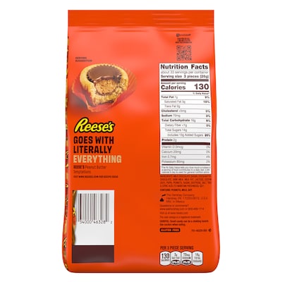 Reeses Miniatures Milk Chocolate Peanut Butter Cups Candy Party Pack, 30 oz. (246-00412)