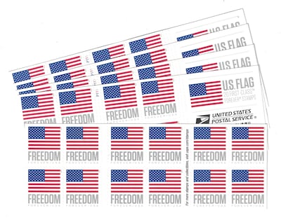 USPS U.S. Flag Forever Stamps, 100 Postage Stamps (FOREVERFLAG5BK