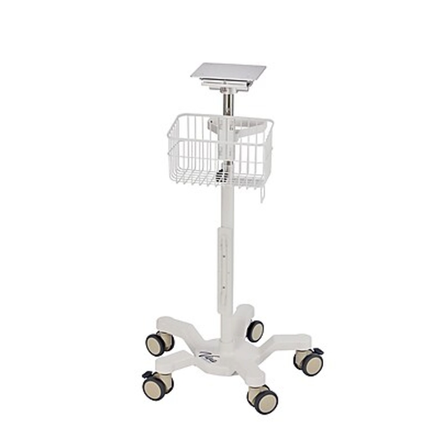 Viva Comfort Edan Elite V-Series Monitor Universal Vital Sign Mobile Stand with Mounting Plate, White (ADIME912-C-MP-07-MK)