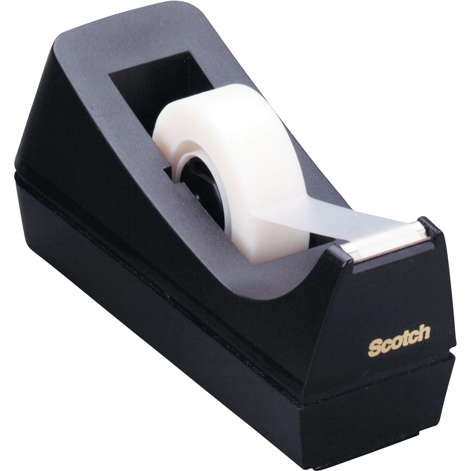 Scotch Desktop Tape Dispenser, 1 Dispenser, Black, Home Office and Back to School Supplies for College and Classrooms