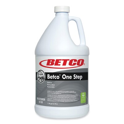 Betco One Step Floor Restorer, Lemon Scent, 1 Gal. Bottle, 4/Carton (BET6180400)