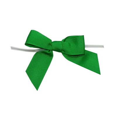 JAM Paper Grosgrain Bows, Emerald, 100/pack (52640349283)