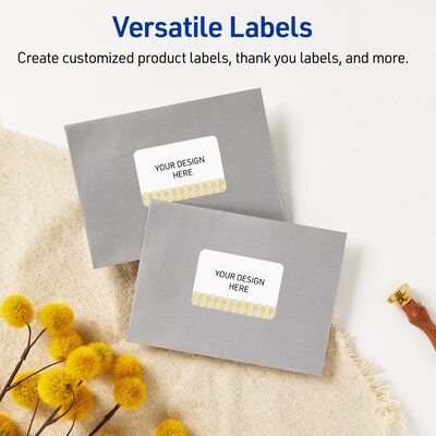 Avery Laser/Inkjet Rectangle Multipurpose Labels, 2" x 3", White, 80/Pack (S00EWV)