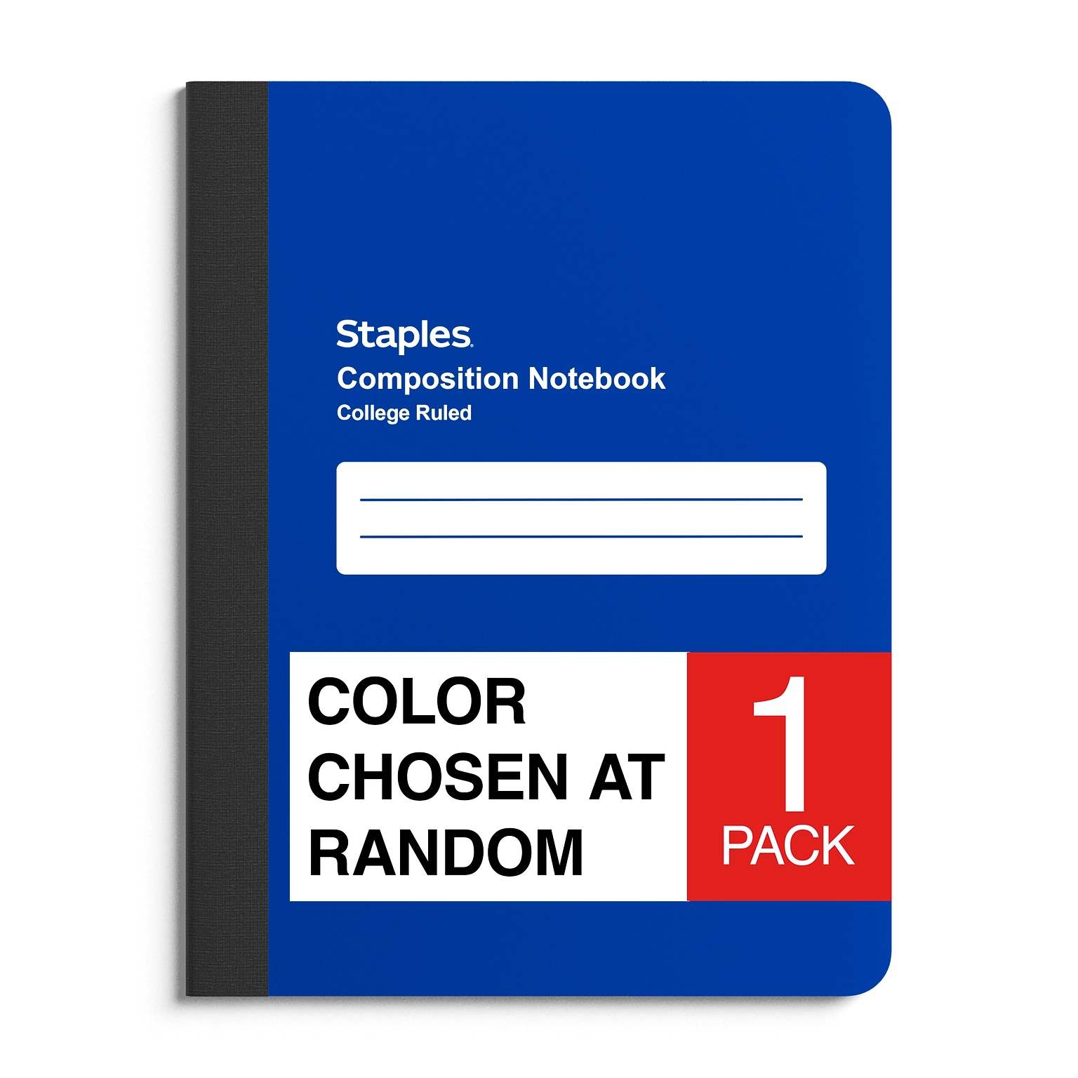 Staples® Poly Composition Notebook, 7.5 x 9.75, College Ruled, 80 Sheets, Color chosen at random (ST54889)