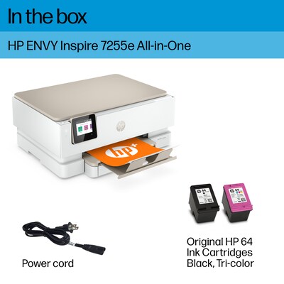 HP ENVY Inspire 7255e Wireless All-in-One Color Photo Printer, Scan, Copy, Best for Home, 3 Months of Free Ink with HP+ (1W2Y9A)