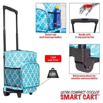 Dbest Ultra Compact Cooler Smart Cart, Moroccan Tile (01-767MB)