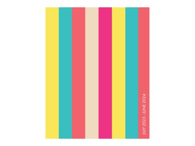2023-2024 Willow Creek Cabana Stripe 7.5 x 9.5 Academic Monthly Planner, Paperboard Cover, Multico