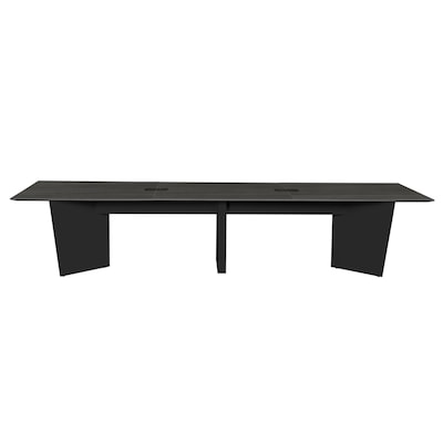 Regency Array 144"W x 48"D Conference Table with Grommet, Ash Grey/Black (ACT14448AGBK)