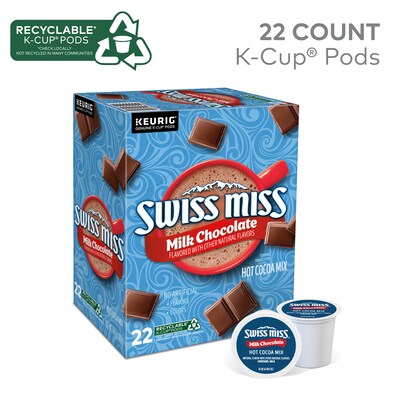 Swiss Miss Milk Chocolate Hot Cocoa, 0.65 oz. Keurig® K-Cup® Pods, 22/Box (1252)