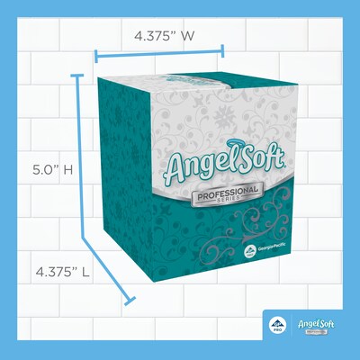 Angel Soft Professional Series Standard Facial Tissue, 2-Ply, 96 Tissues/Box, 36 Boxes/Pack (46580)