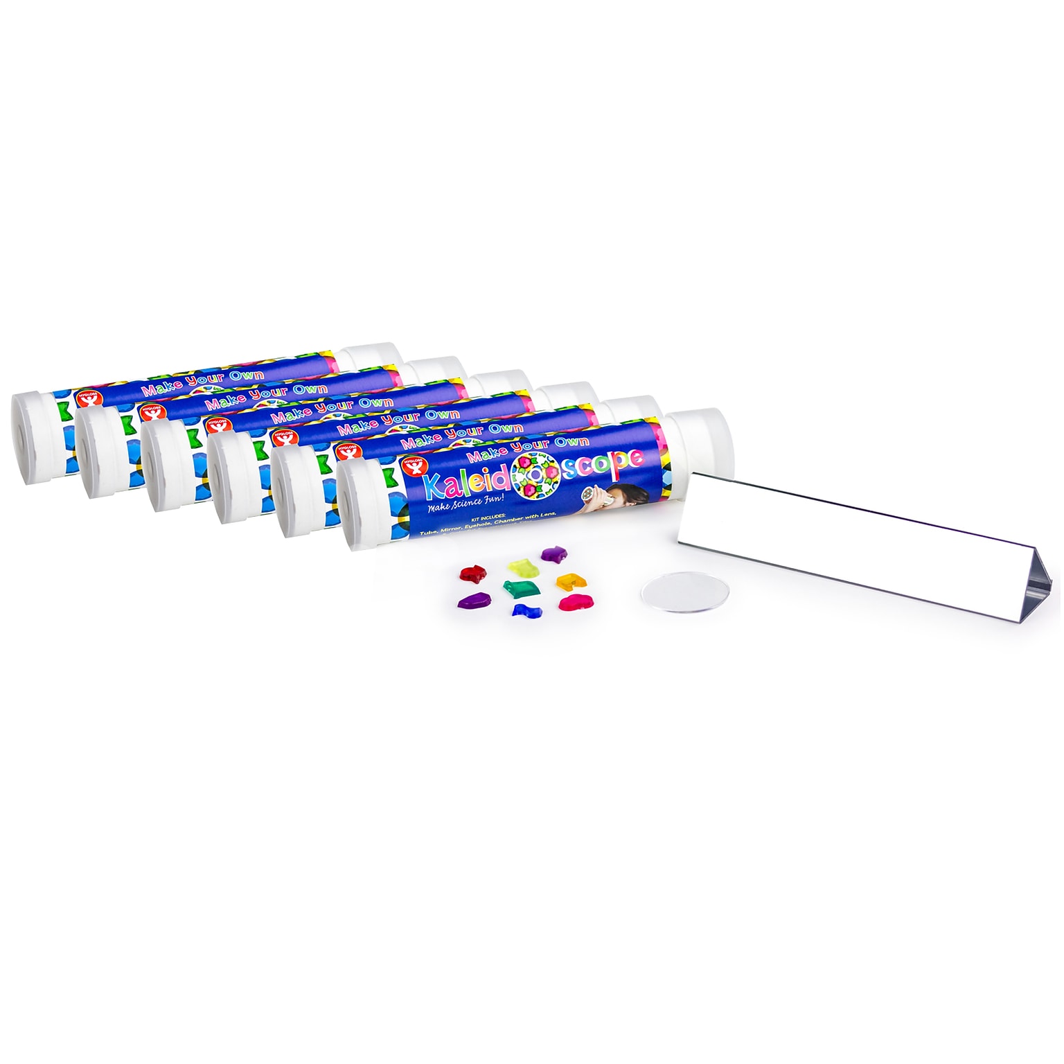 Hygloss Make-Your-Own Kaleidoscope Kit, Multicolored, 6 Kits (HYG59921-6)