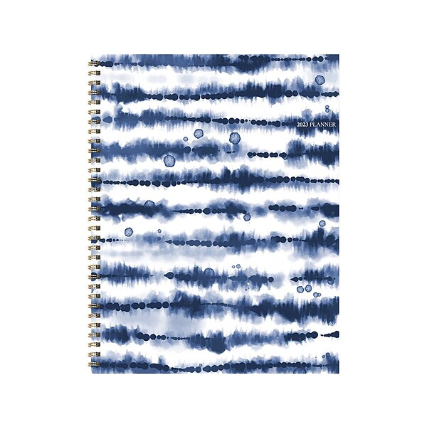 2023 TF Publishing Navy Frequency 9 x 11 Weekly & Monthly Planner, Blue/White (LWM-23-9728)