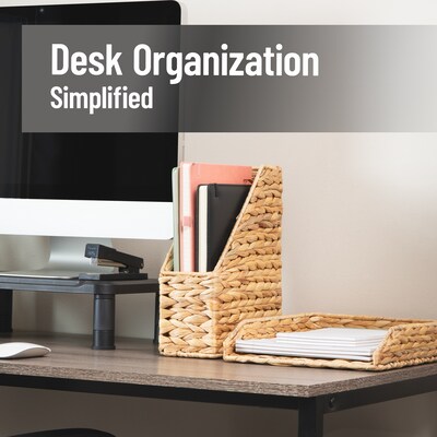 Mind Reader Rattan File Organizer, Brown (JRAT-BRN)