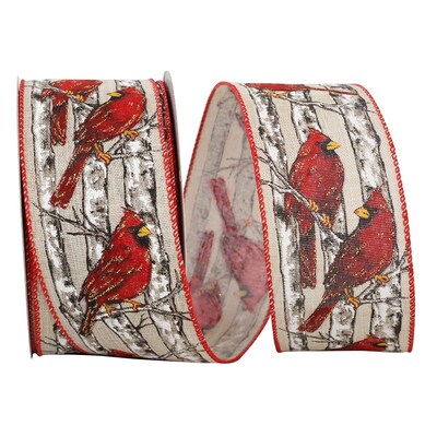 JAM Paper Ribbon, Burlap/Red Cardinals (52640348553)