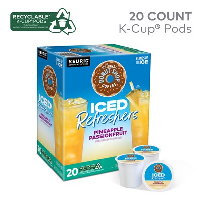The Original Donut Shop Iced Refreshers Pineapple Passion Fruit, Keurig® K-Cup® Pods, 20/Box (5000379381)