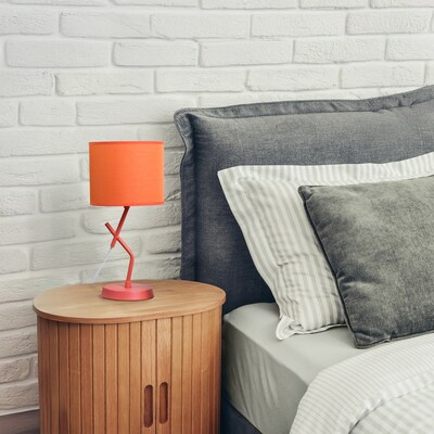 Simple Designs Abstract 17.13" LED Table Lamp, Orange (LT1172-ORG)