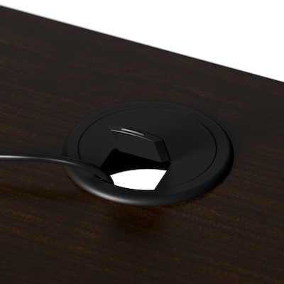 Bush Business Furniture Arrive 60"W Reception Desk with Shelf, Mocha Cherry (ARV001MR)