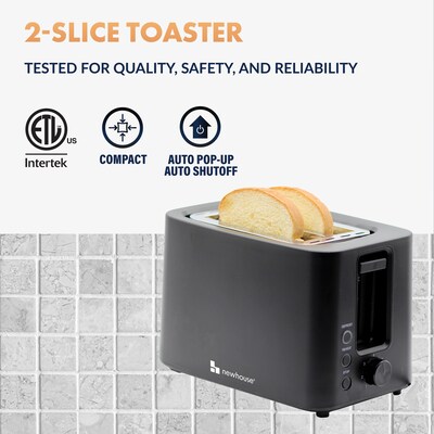Newhouse 2-Slice Toaster, Black (NHT-001-BLK)