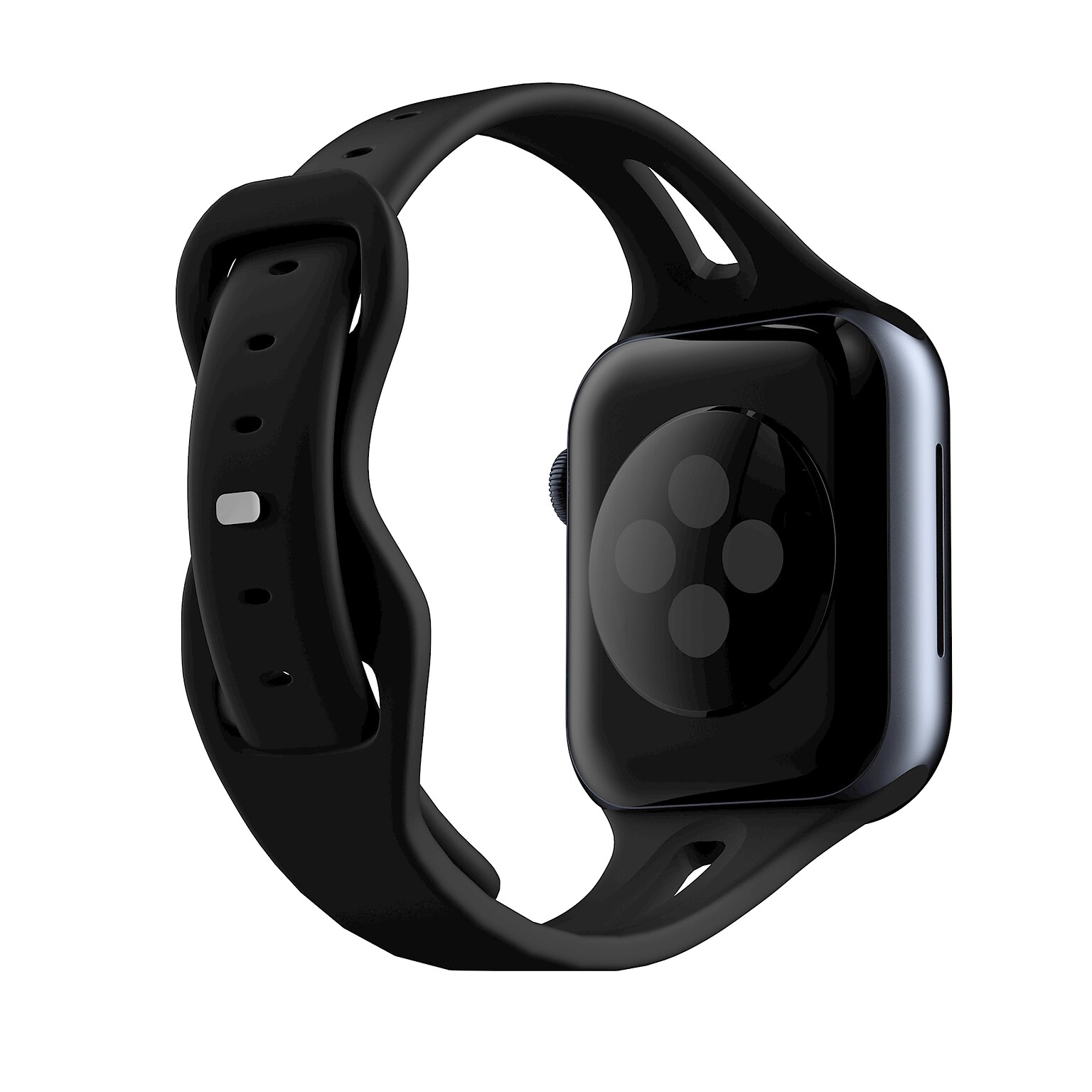 LAX Sleek Silicone Band for Apple Watch, Black