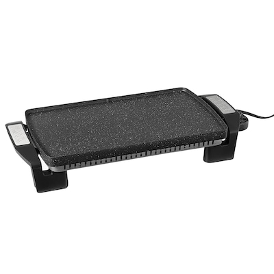 THE ROCK by Starfrit 16.5" x 9.75" Electric Reversible Griddle, Black (024427-002-0000)