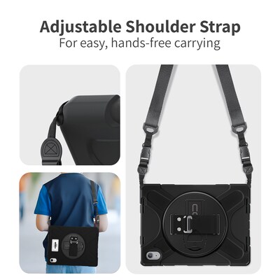 CODi Rugged iPad 11" (A16/11th Gen) & iPad 10.9" (10th Gen) Case w/ Integrated Screen Protector, black (C30705069IS)