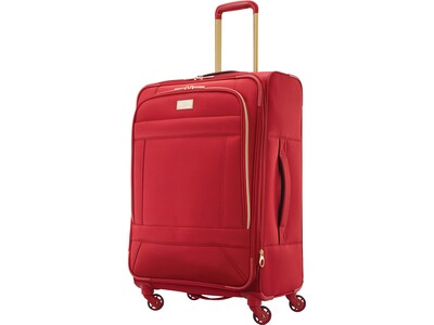American Tourister Belle Voyage Polyester 4-Wheel Spinner Luggage, Red (92428-1726)