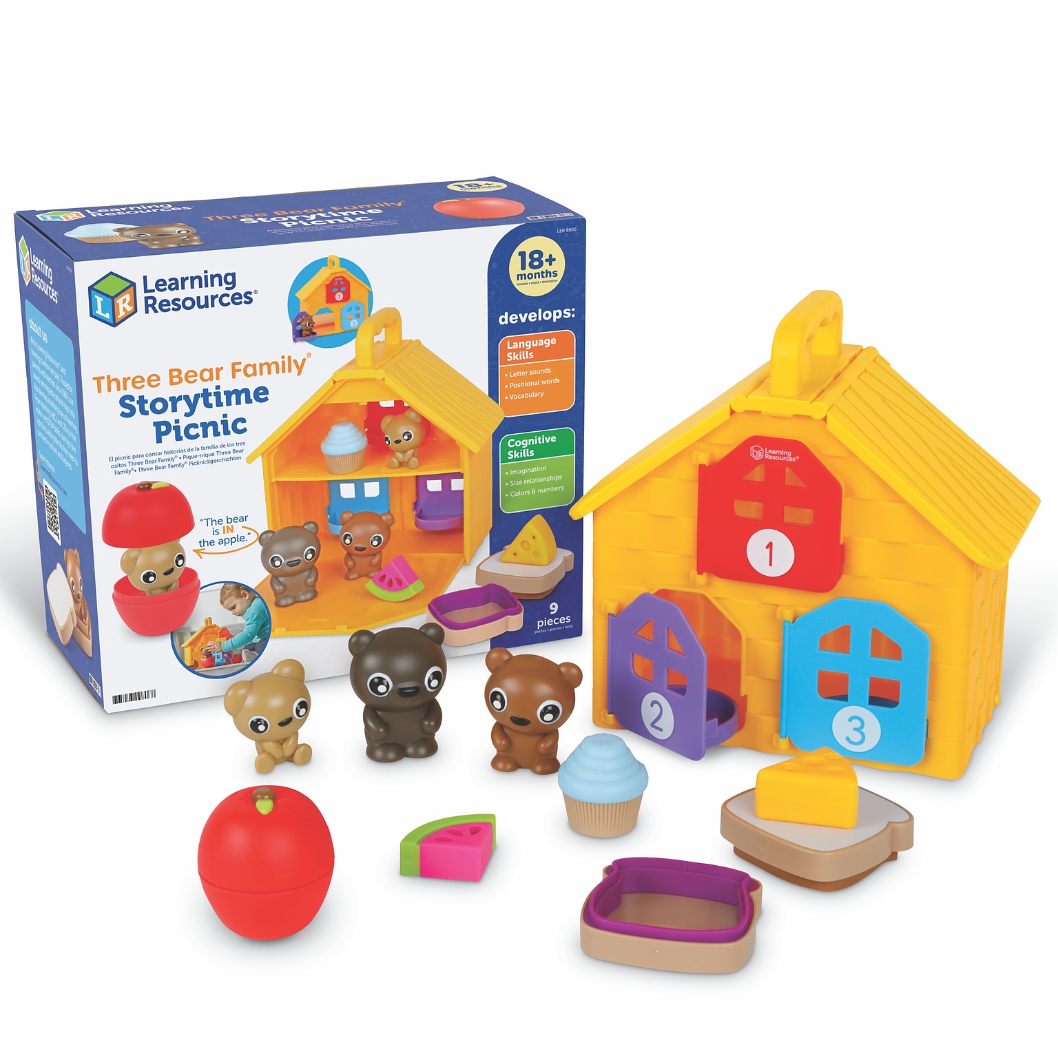 Learning Resources Three Bear Family Storytime Picnic, Multicolored (LER9806)