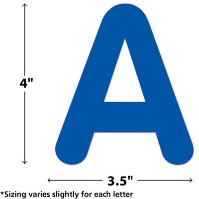 Teacher Created Resources 4 Self-Adhesive Letters and Numbers, Blue, 108/Pack (TCR9642)