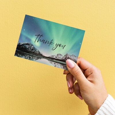 Great Papers Scenic Water Collection General Use Thank You Notecard Kits, Multicolored, 20/Pack (2025024)