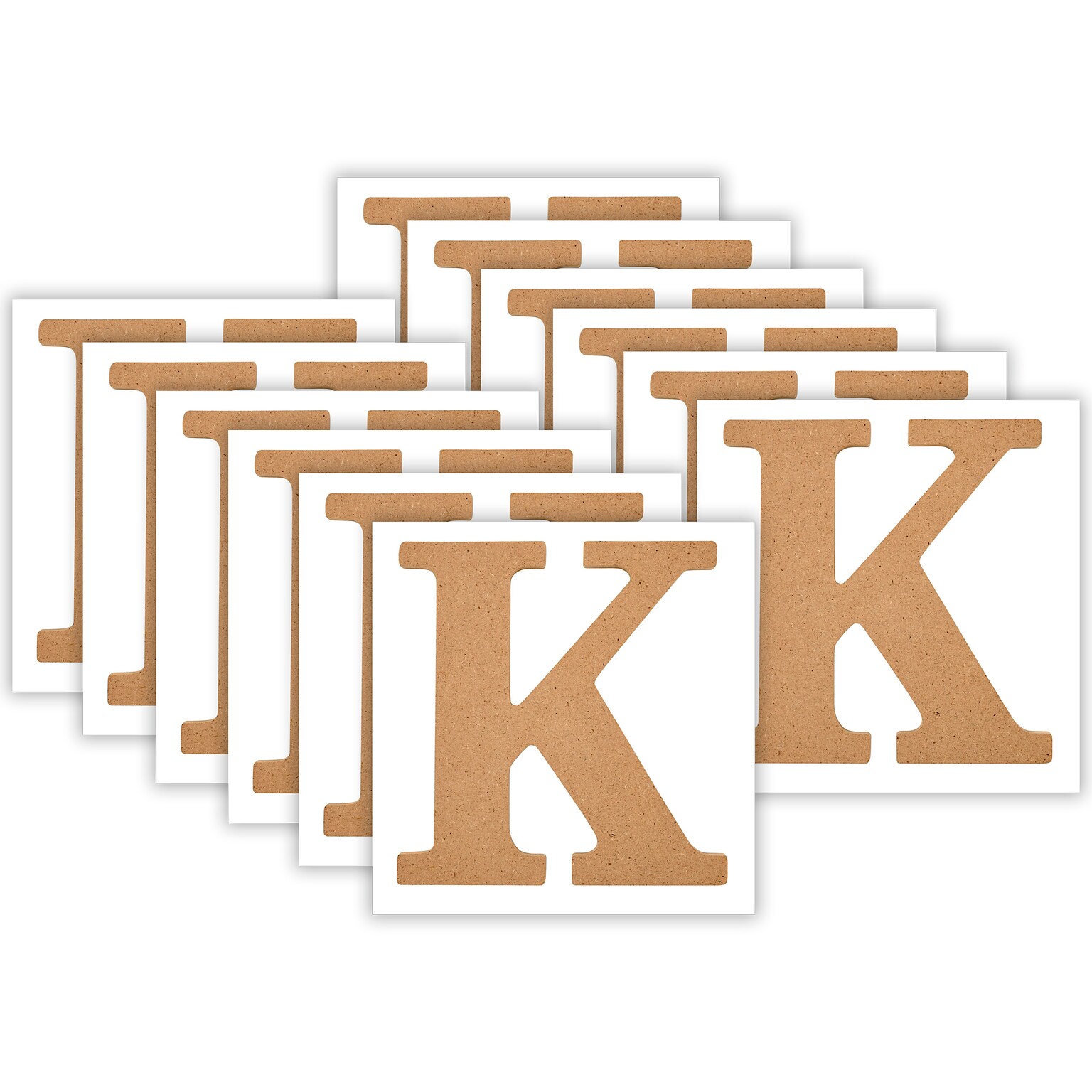 Plaid MDF Letters, 5, Brown Oxide, 12/Pack (PDE63564-12)